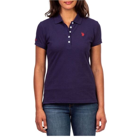U.S. Polo Assn Women’s Navy Classic Polo T-shirt - Picture 2 of 4